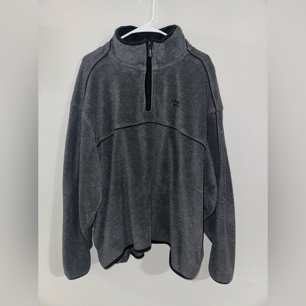 IZOD PerformX 1/4 Zip Fleece Pullover Grey Men's 2X PFX Activewear